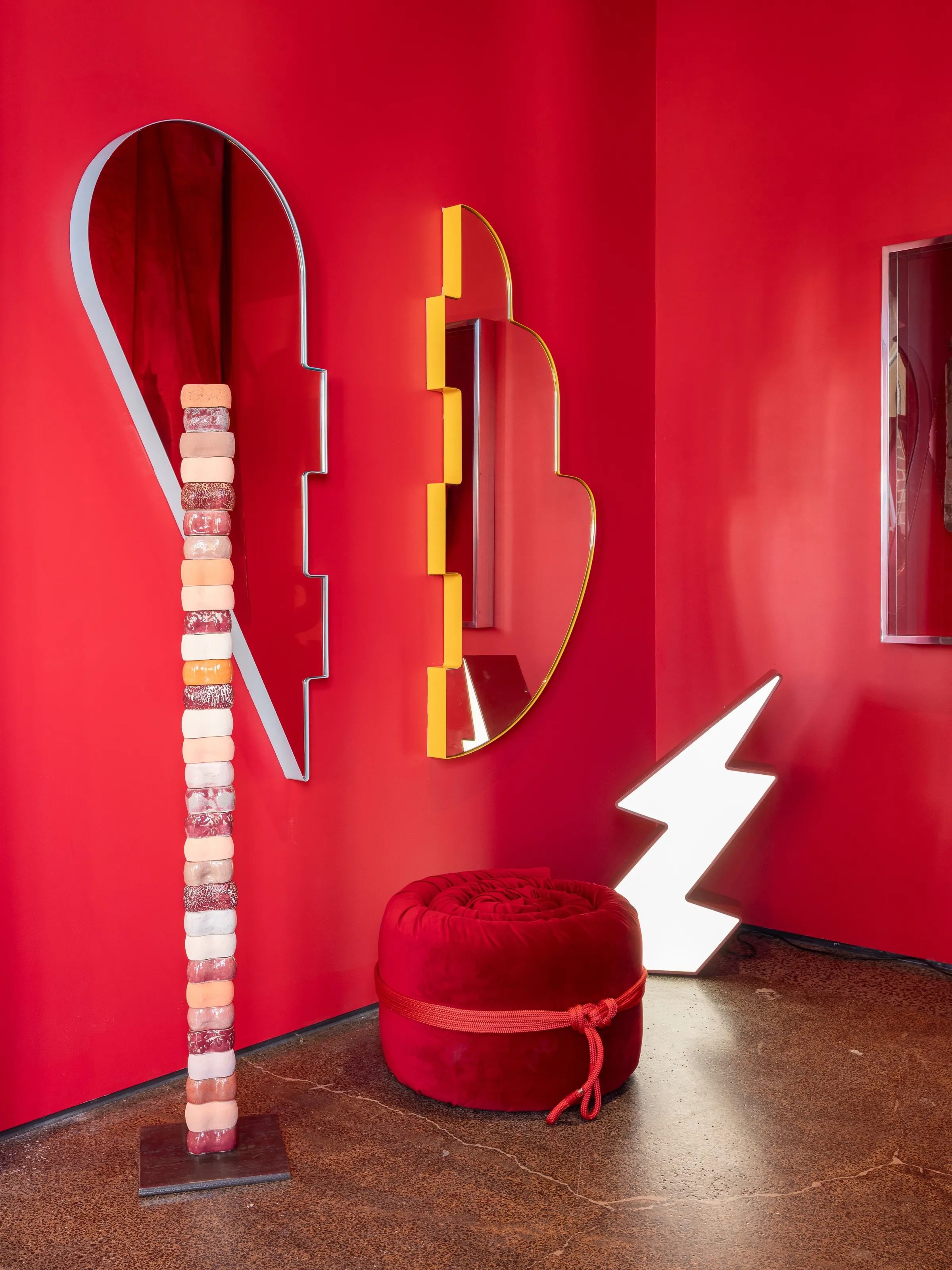 SuperHot Shop at NGV Melbourne Design Week, installation view of works by Minaal Lawn